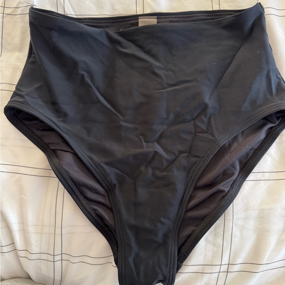 Old Navy Black High-Waisted Bikini Bottom